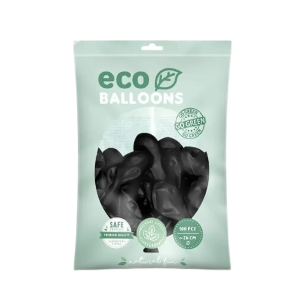 Packung mit 100 schwarzen Luftballons