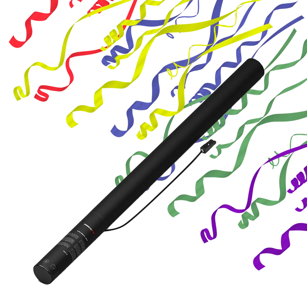 Elektrische Konfetti-Pistole Streamer Multicolor 80 cm