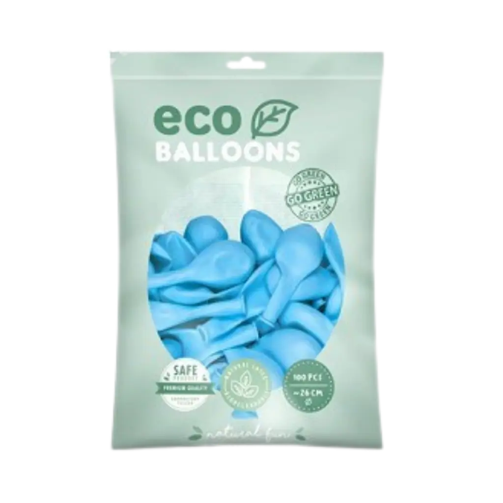 Packung mit 100 hellblauen Luftballons