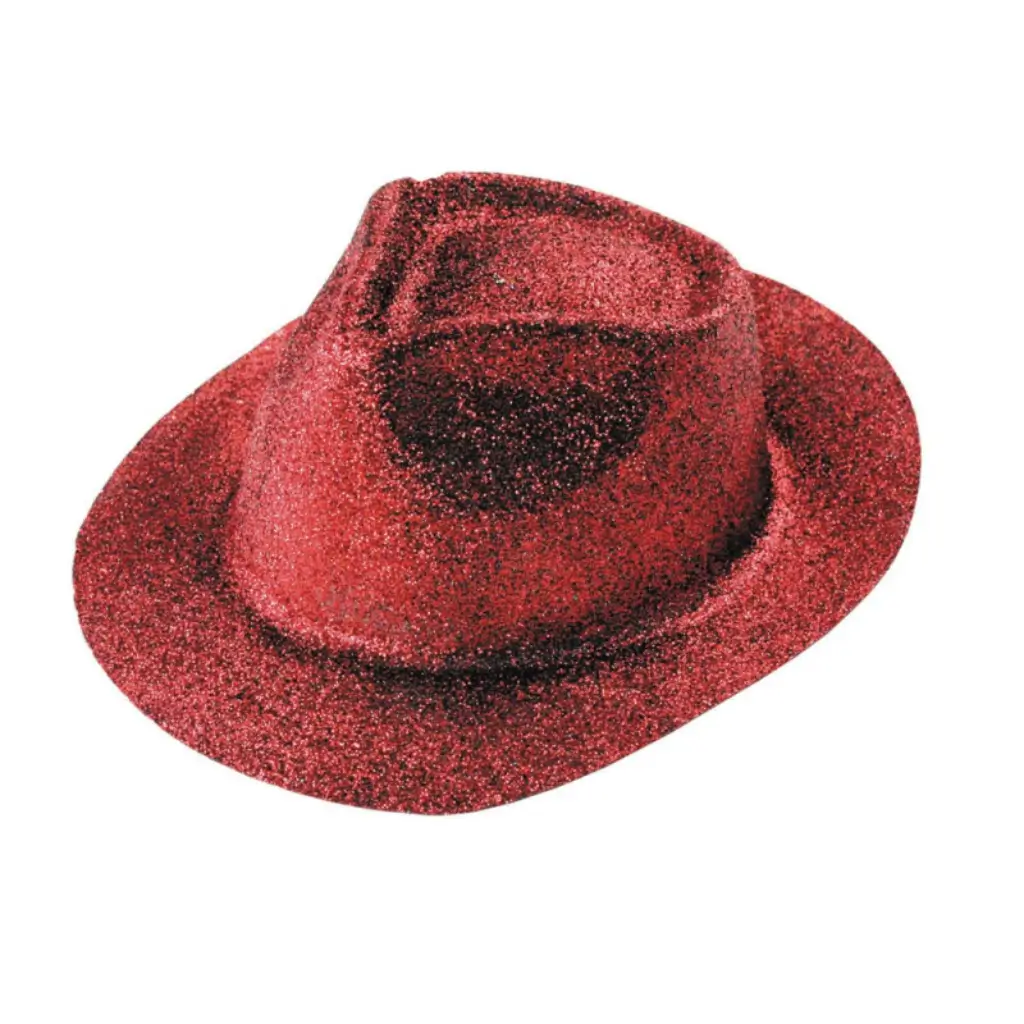 Borsalino Roter Paillettenhut