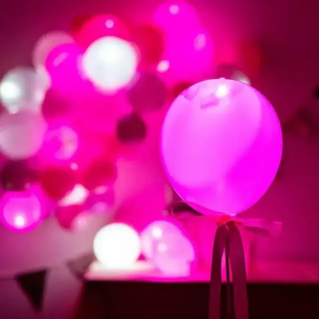 Illooms® LED-Luftballons aus Latex - Rosa