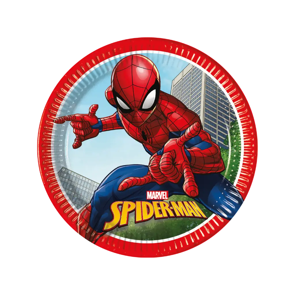 Pappteller Spiderman ø23cm - 8er-Set