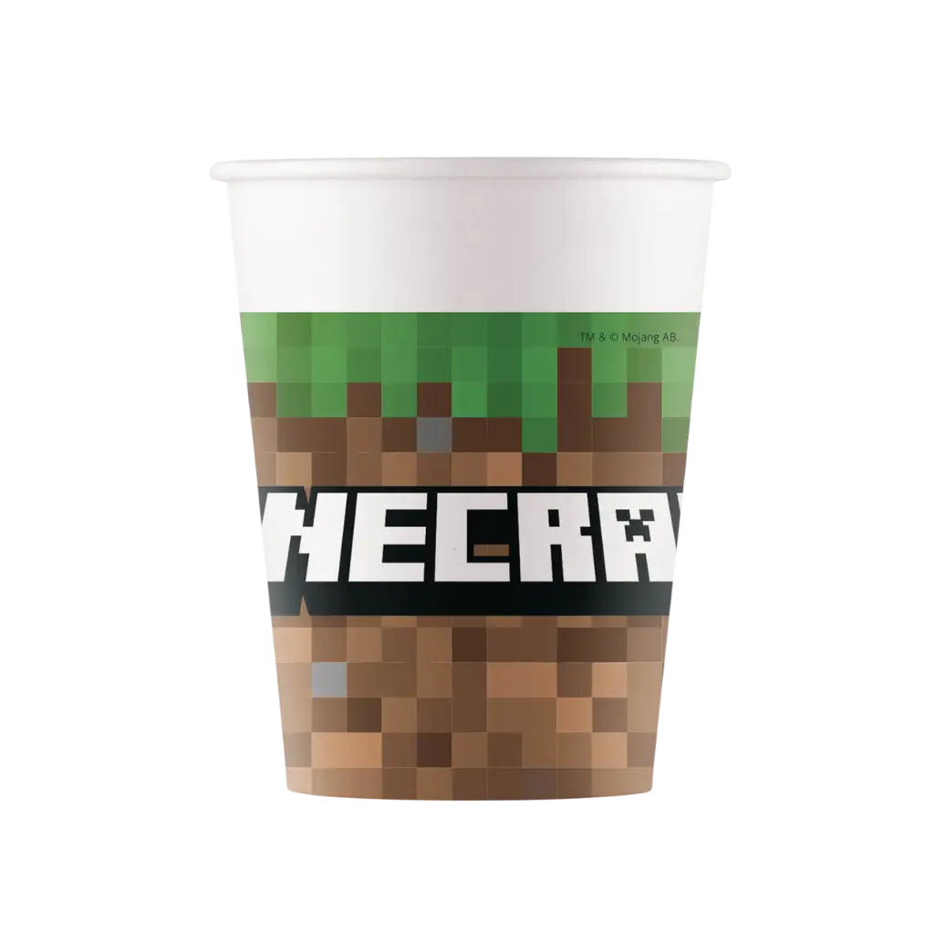 Minecraft Pappbecher - 25cl - 8er Set