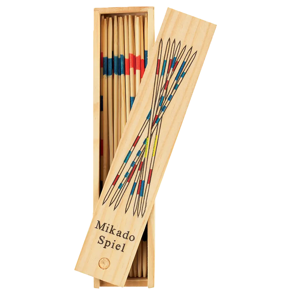 Mikado-Spiel aus Holz mit Aufbewahrungsbox